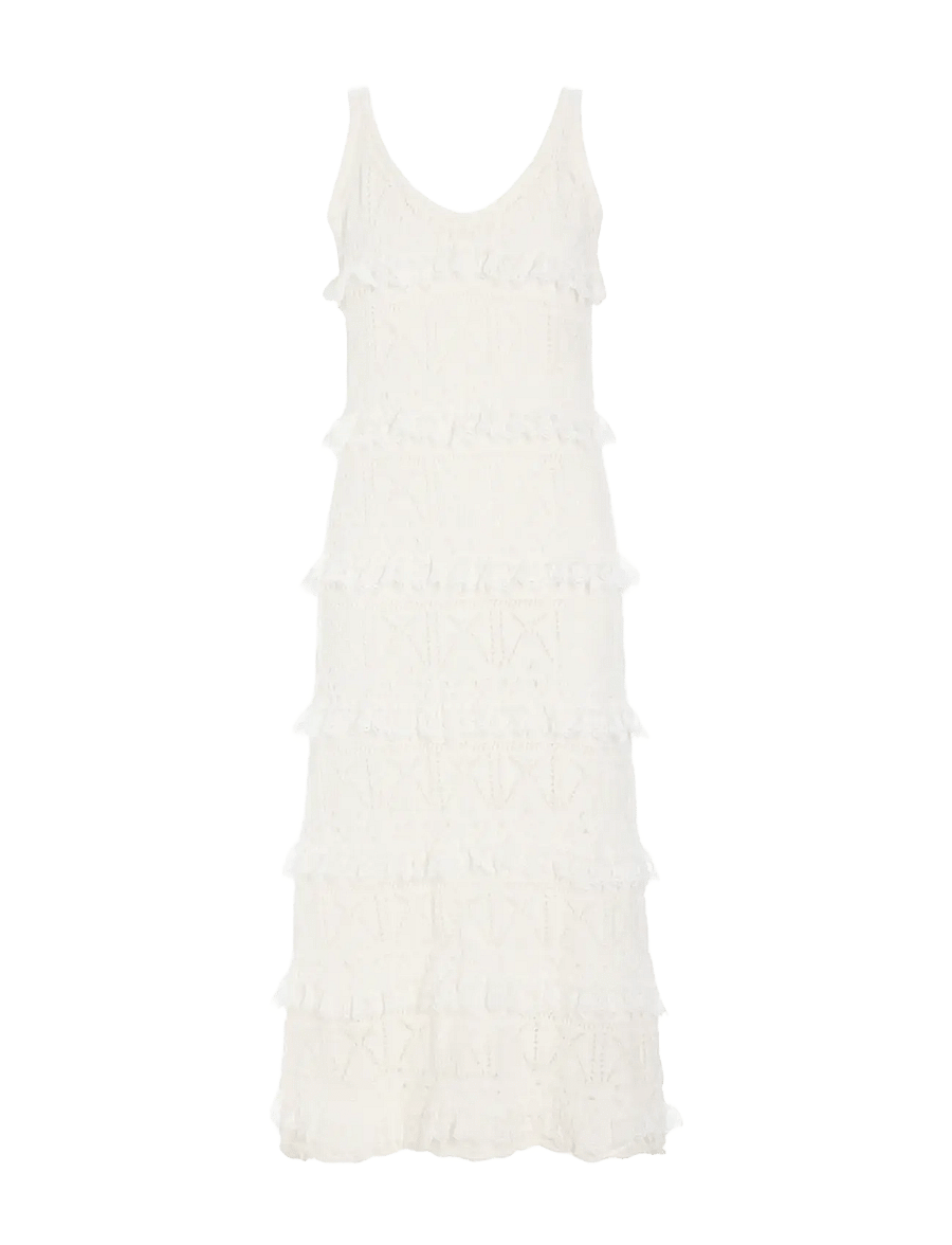 Hunkøn - Sienna Knit Dress - stickade klänningar - vanilla - 1