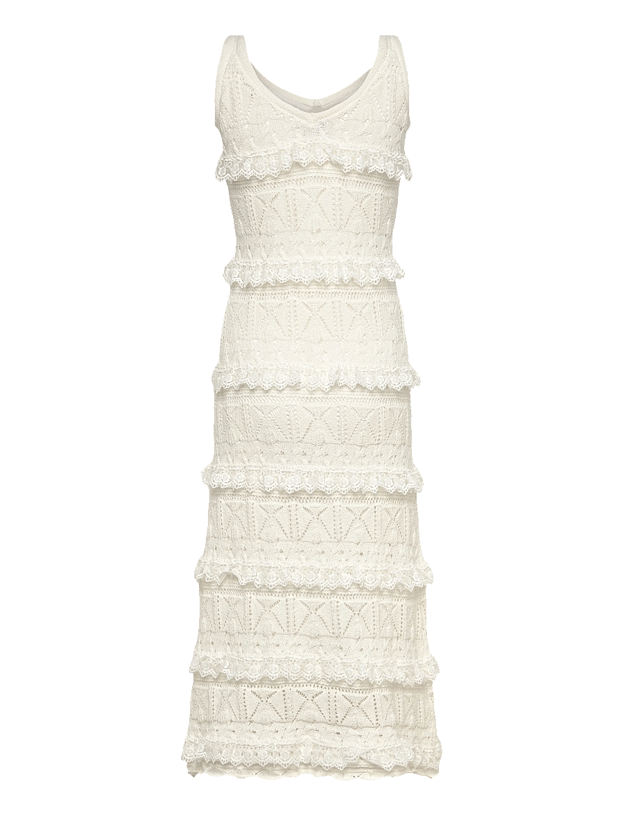 Hunkøn - Sienna Knit Dress - stickade klänningar - vanilla - 2