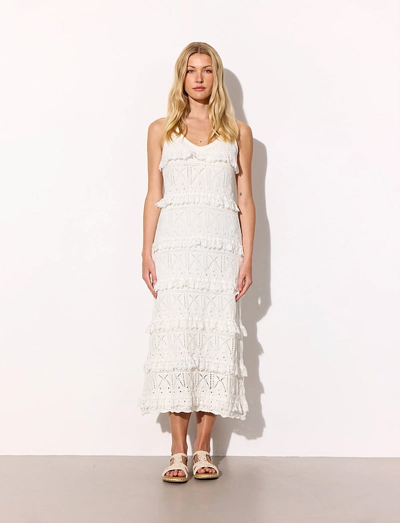 Hunkøn - Sienna Knit Dress - kootud kleidid - vanilla - 0