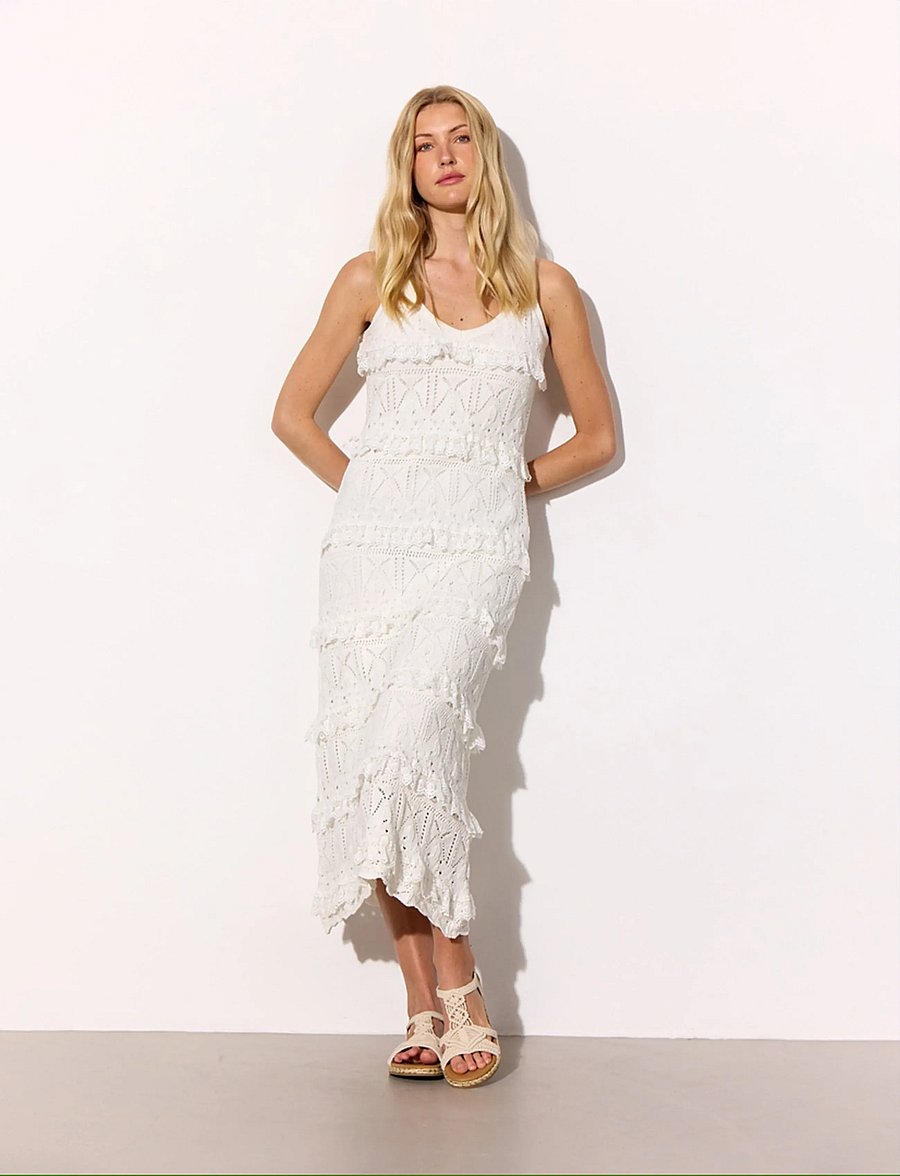 Hunkøn - Sienna Knit Dress - stickade klänningar - vanilla - 3