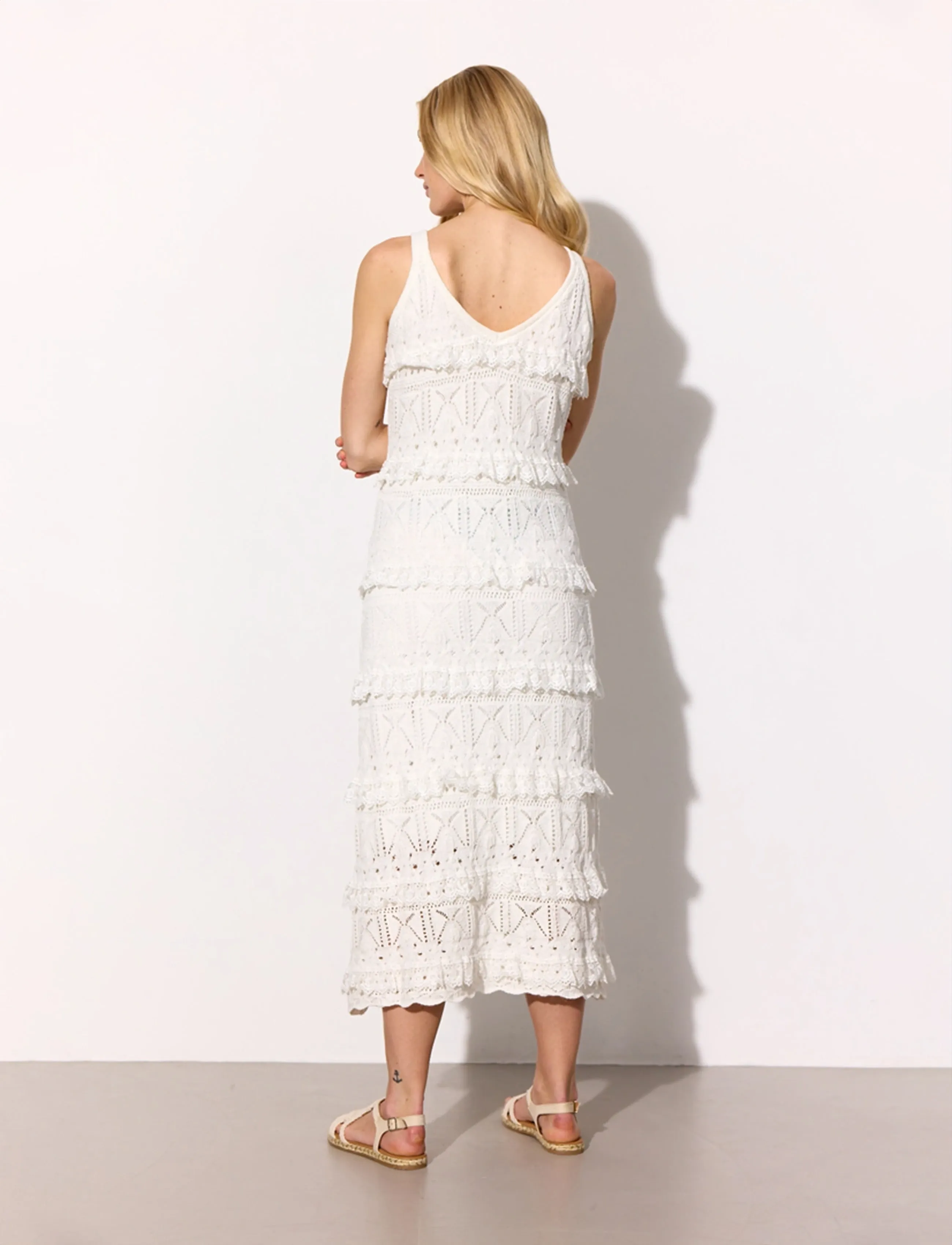 Hunkøn - Sienna Knit Dress - stickade klänningar - vanilla - 4