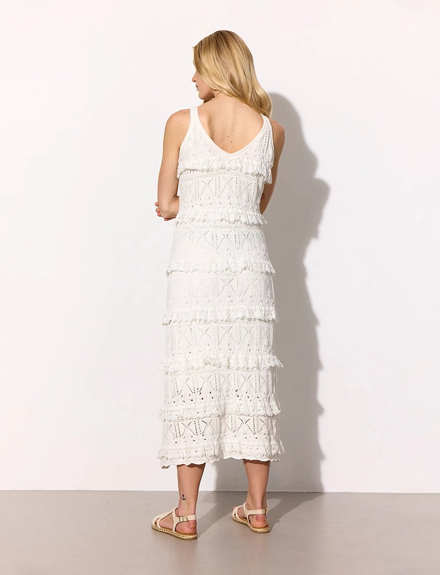 Hunkøn - Sienna Knit Dress - stickade klänningar - vanilla - 4