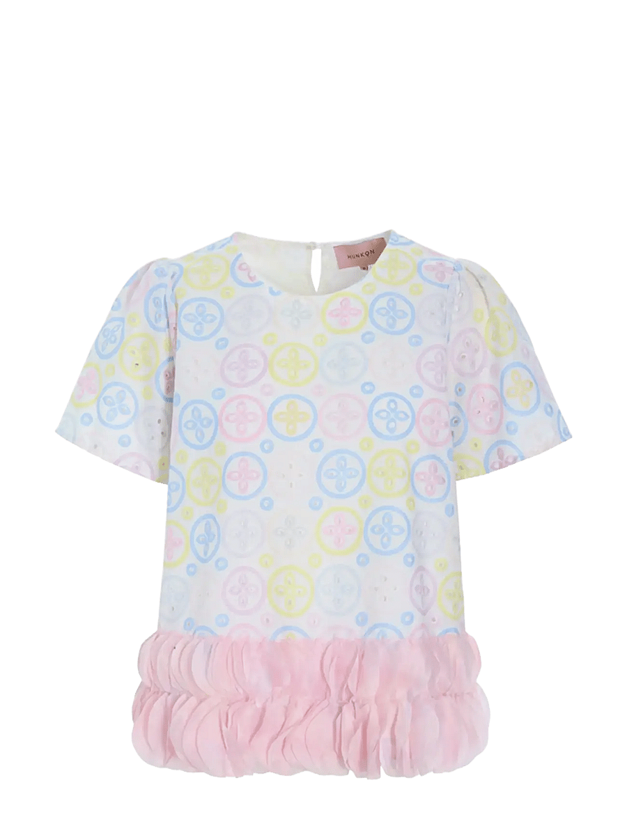 Hunkøn - Lana Blouse - kurzärmelige blusen - pastels - 1