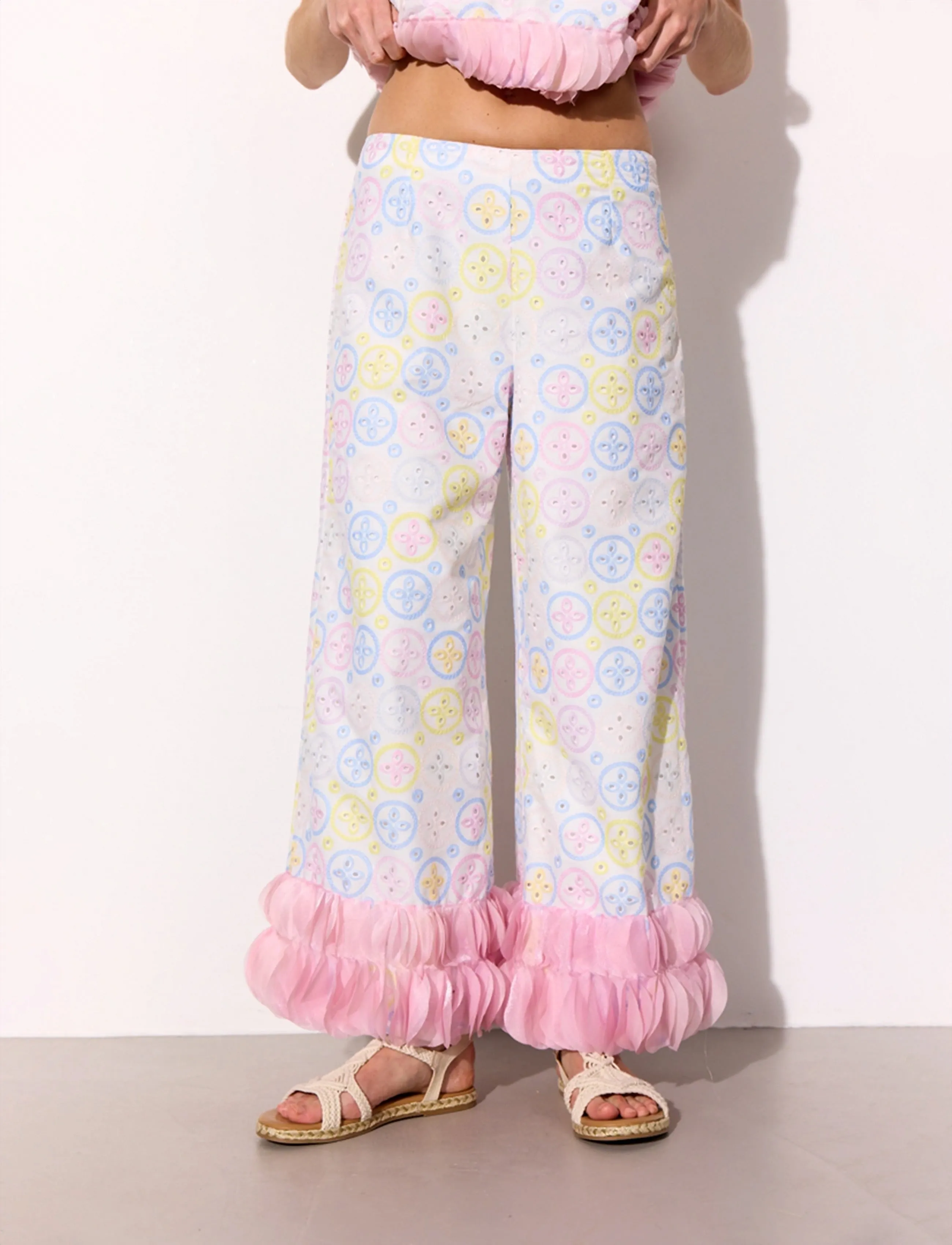 Hunkøn Lana Trousers - Transitional Layering - PASTELS / multi