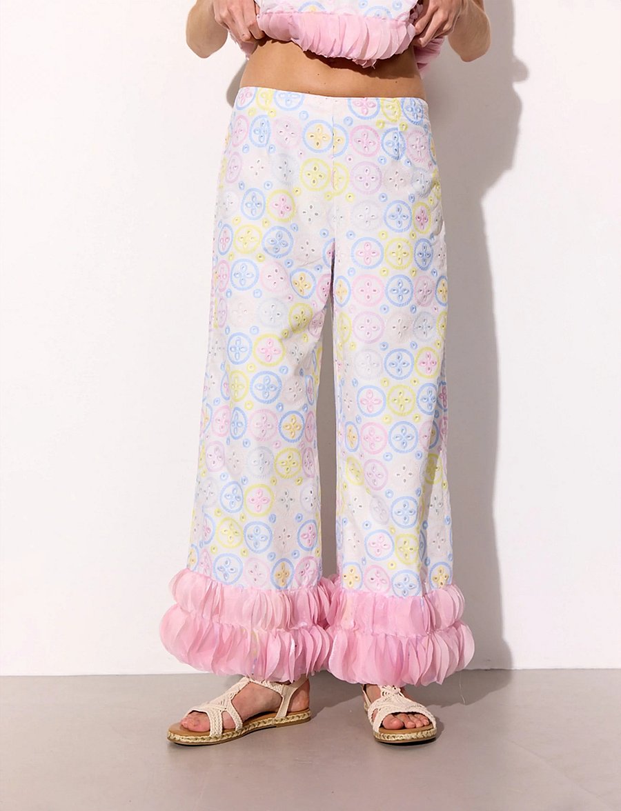 Hunkøn - Lana Trousers - vida byxor - pastels - 0