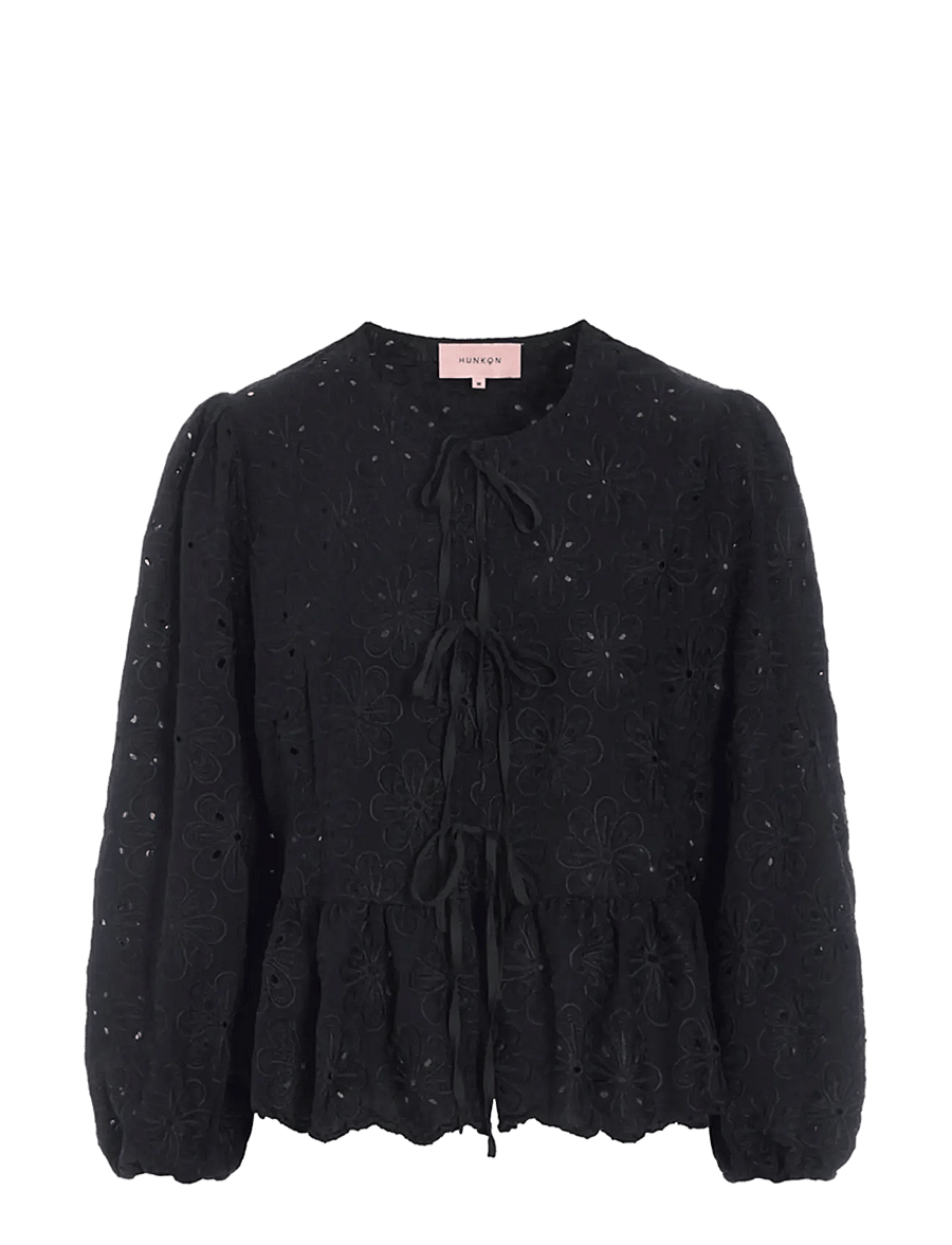 Hunkøn - Vanya Shirt - langærmede bluser - black - 1