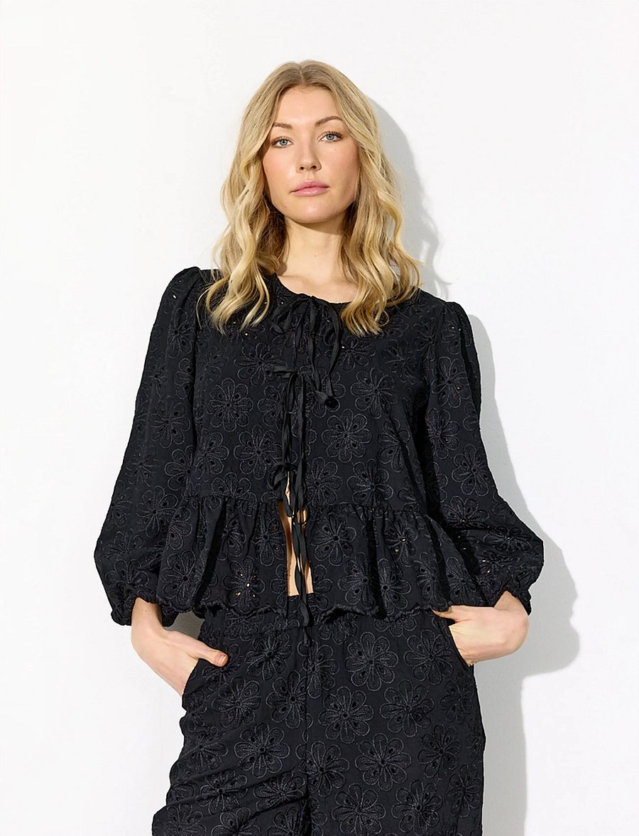 Hunkøn - Vanya Shirt - langærmede bluser - black - 0