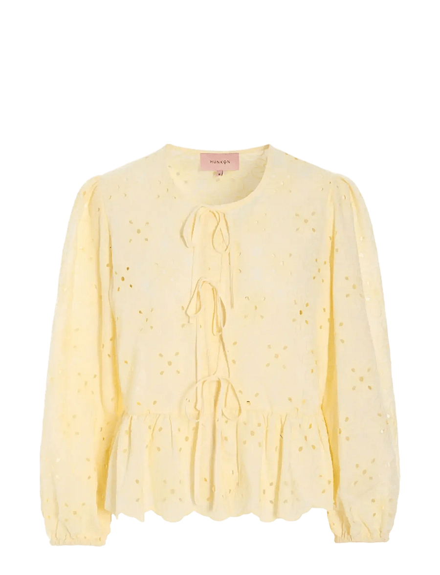 Hunkøn - Vanya Shirt - langärmelige blusen - soft yellow - 1