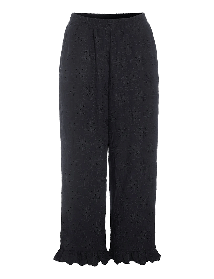 Hunkøn - Vanya Trousers - hose mit geradem bein - black - 1