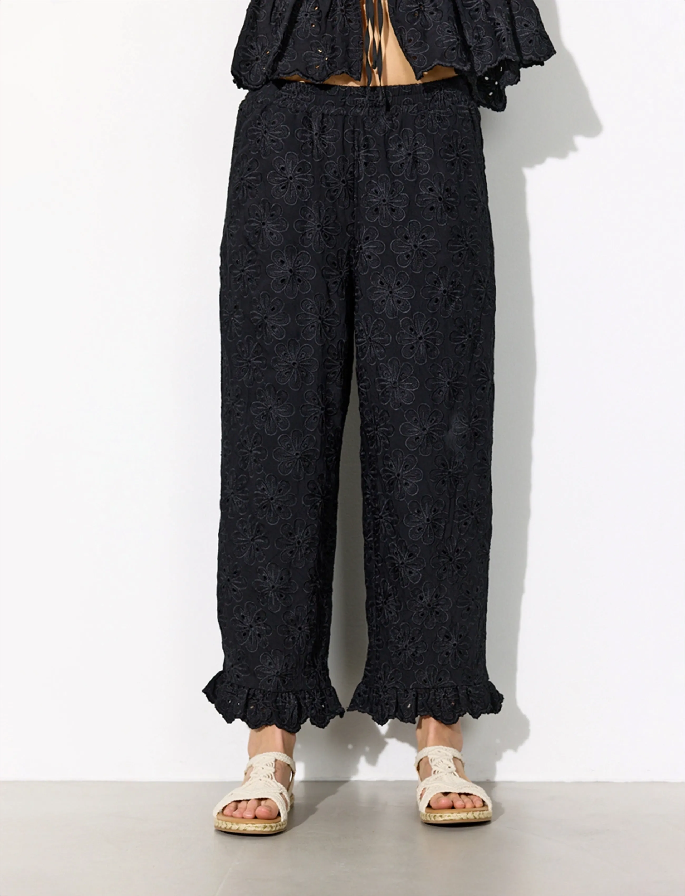 Hunkøn Vanya Trousers - Byxor - BLACK / black