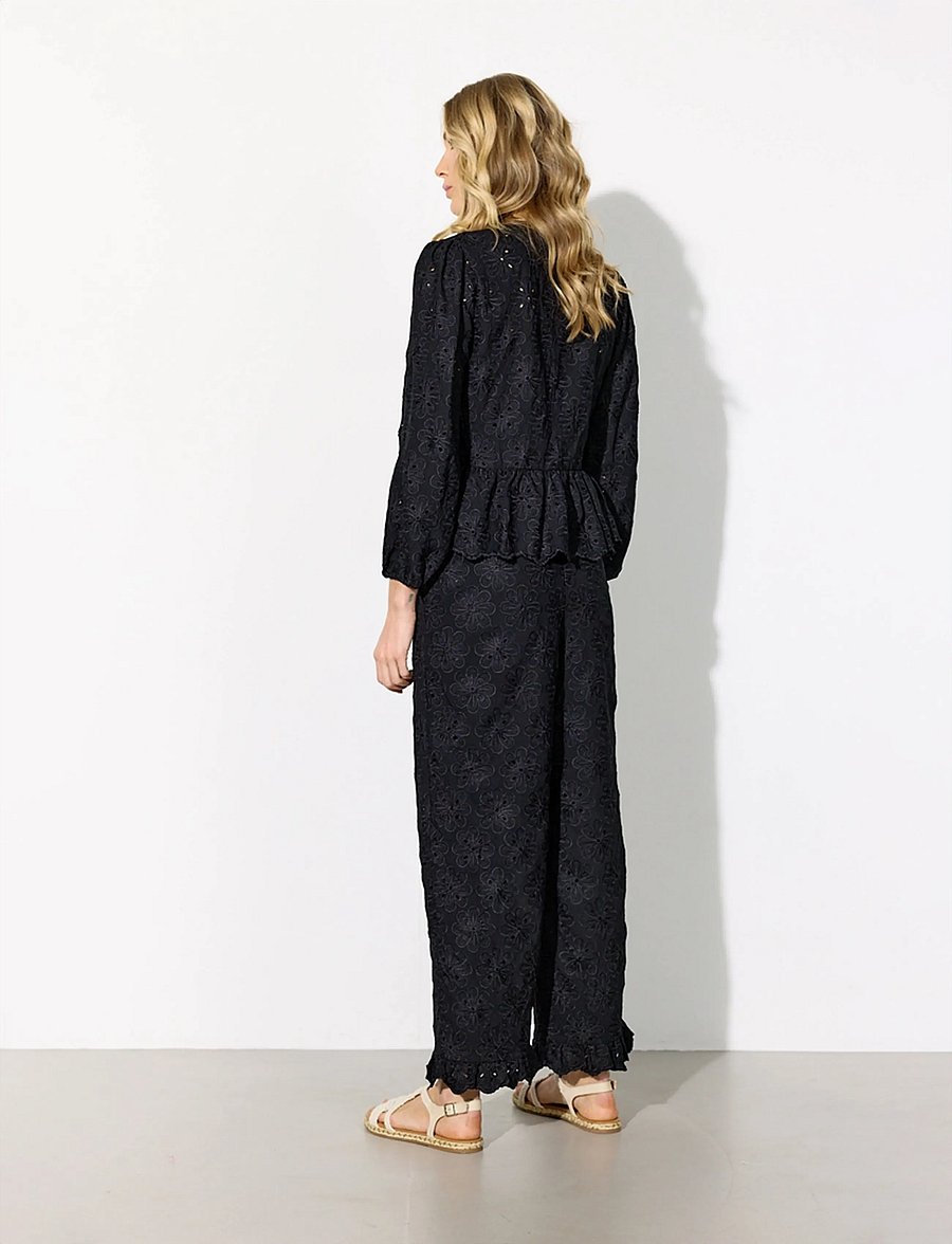 Hunkøn - Vanya Trousers - hose mit geradem bein - black - 3