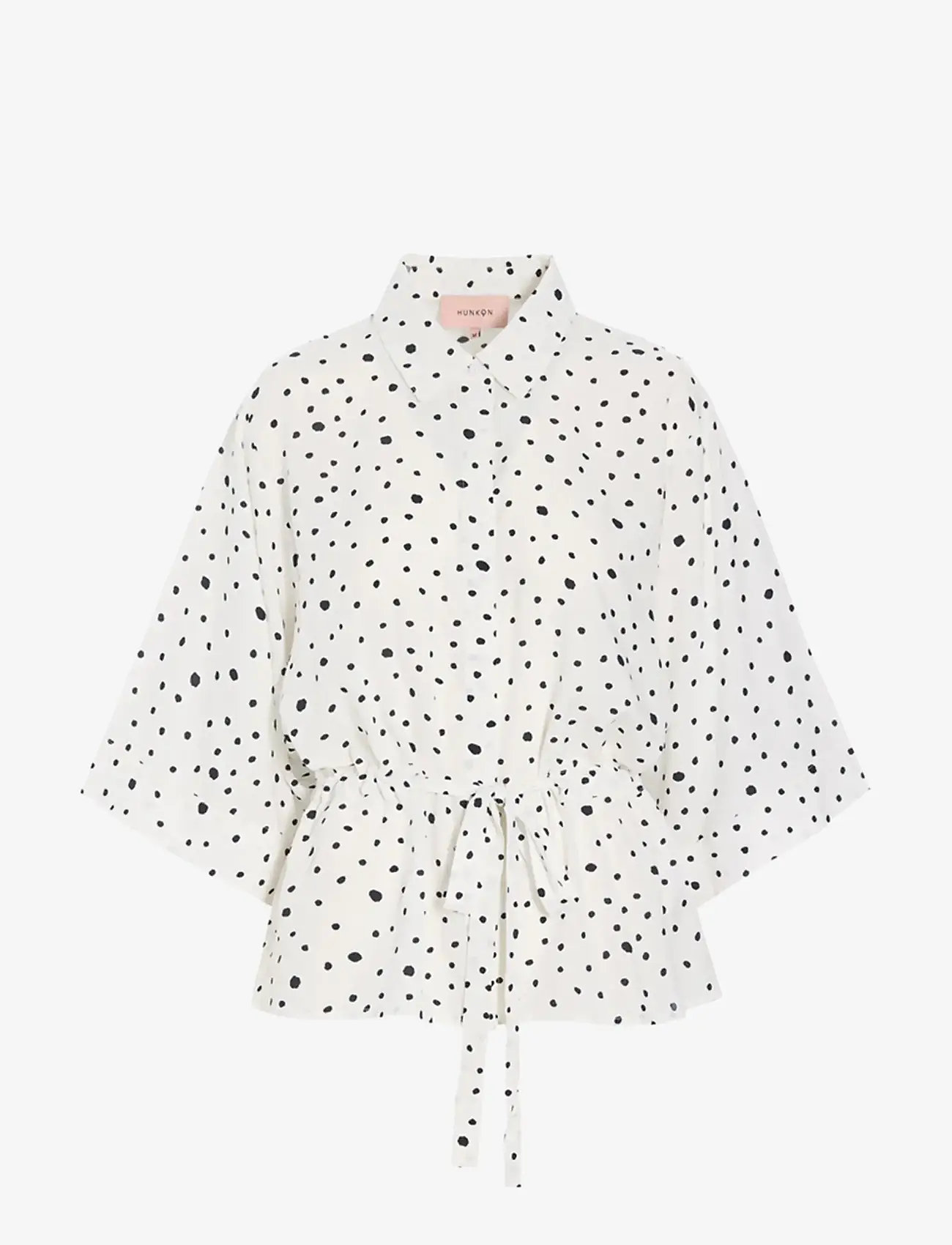 Hunkøn - Kris Kimono Shirt - short-sleeved shirts - white - 1