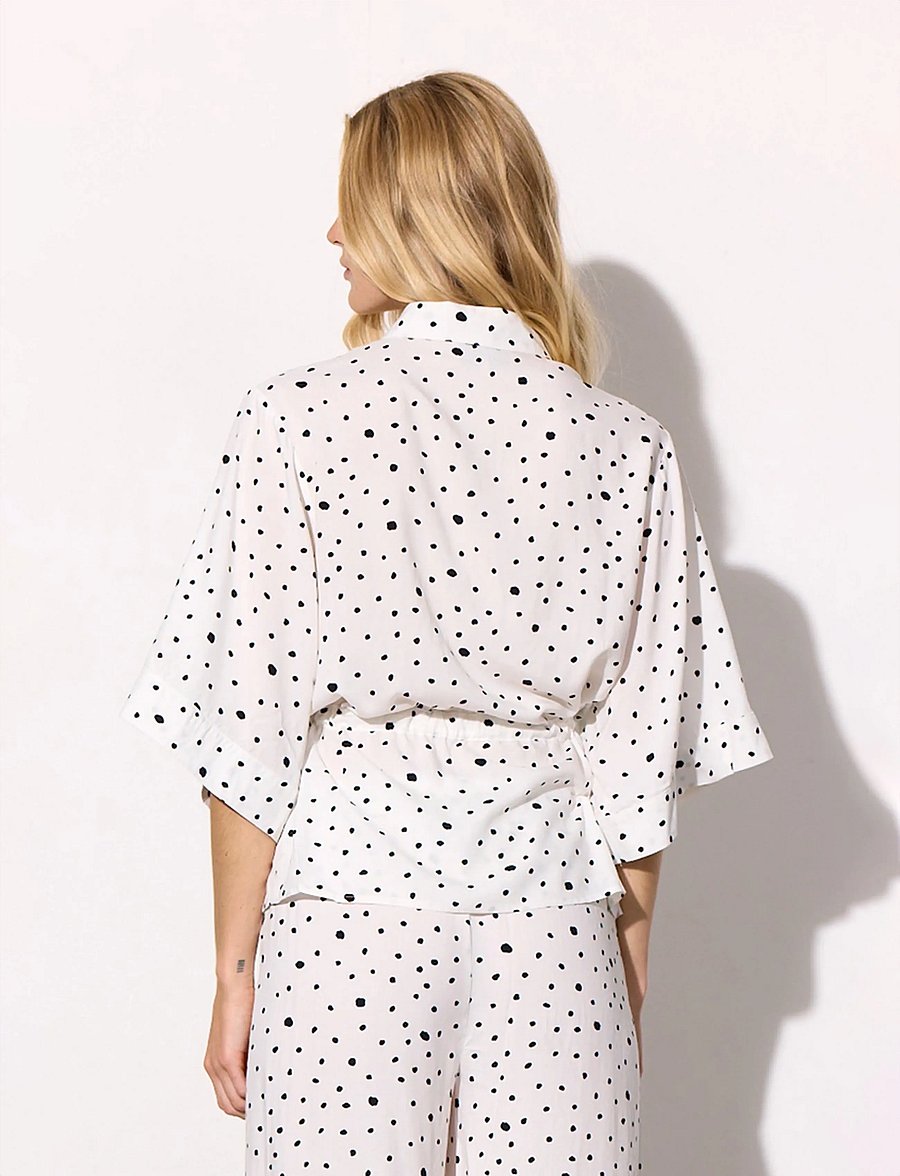 Hunkøn - Kris Kimono Shirt - kortærmede skjorter - white - 2