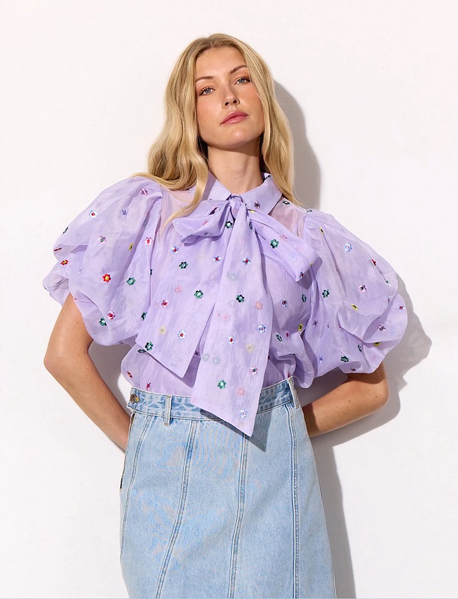 Hunkøn - Lucia Shirt - kortærmede skjorter - lavender - 0