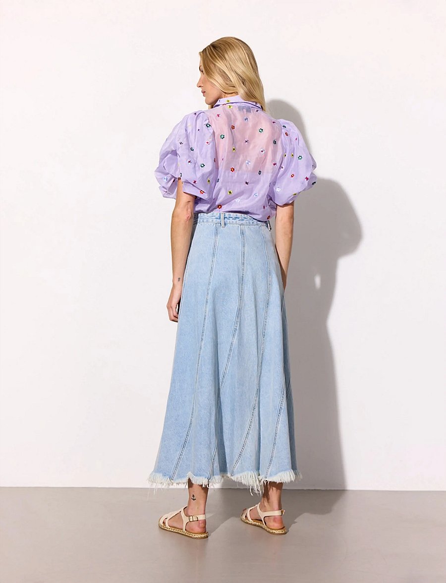 Hunkøn - Lucia Shirt - kortærmede skjorter - lavender - 4