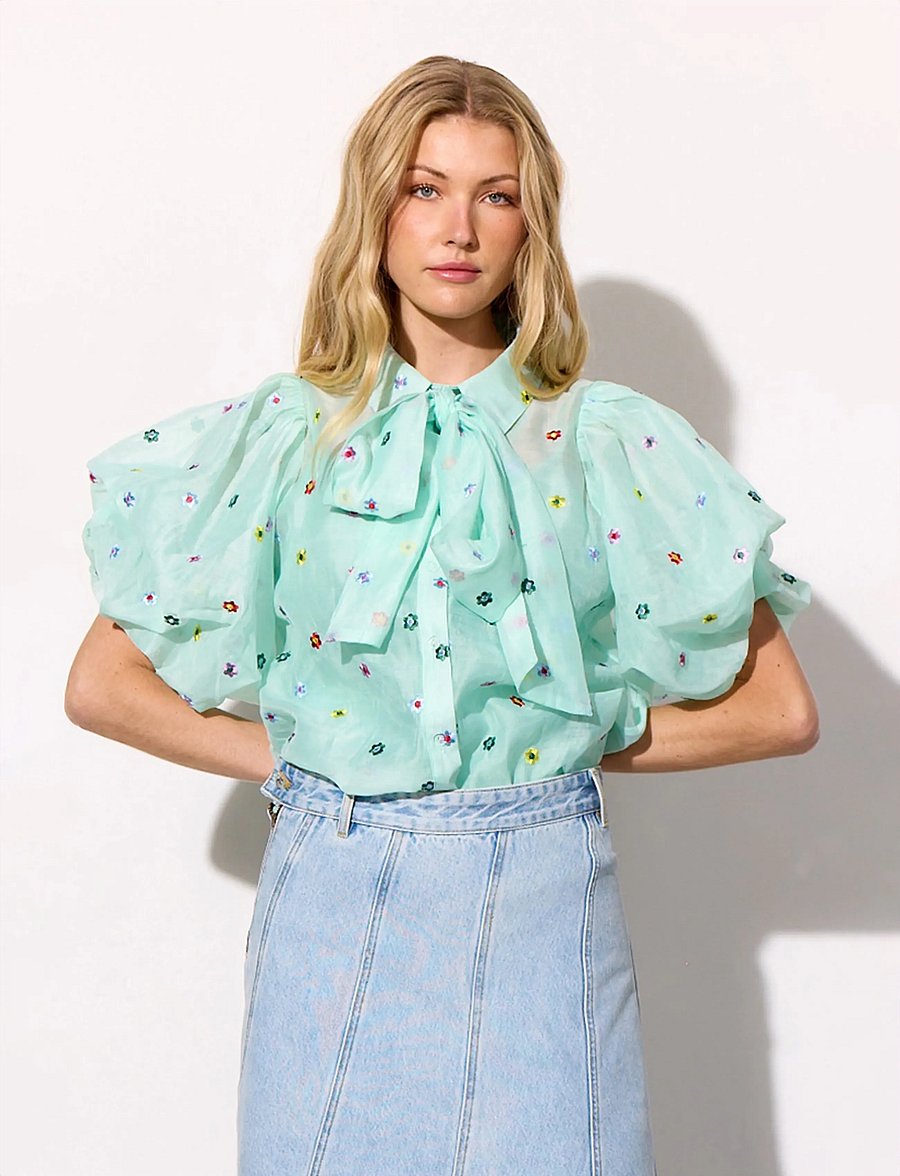 Hunkøn - Lucia Shirt - kurzärmlige hemden - mint - 0