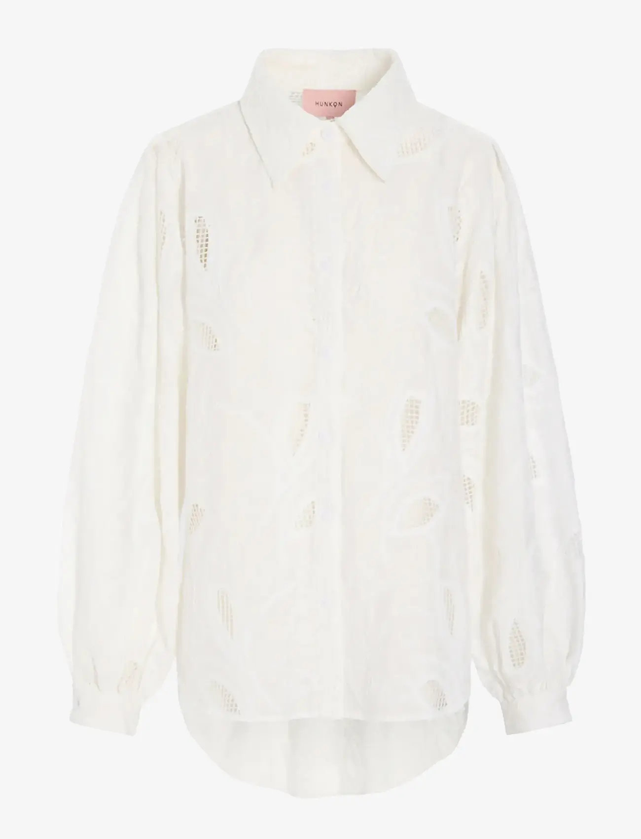 Hunkøn - Orla Shirt - long-sleeved shirts - white - 1