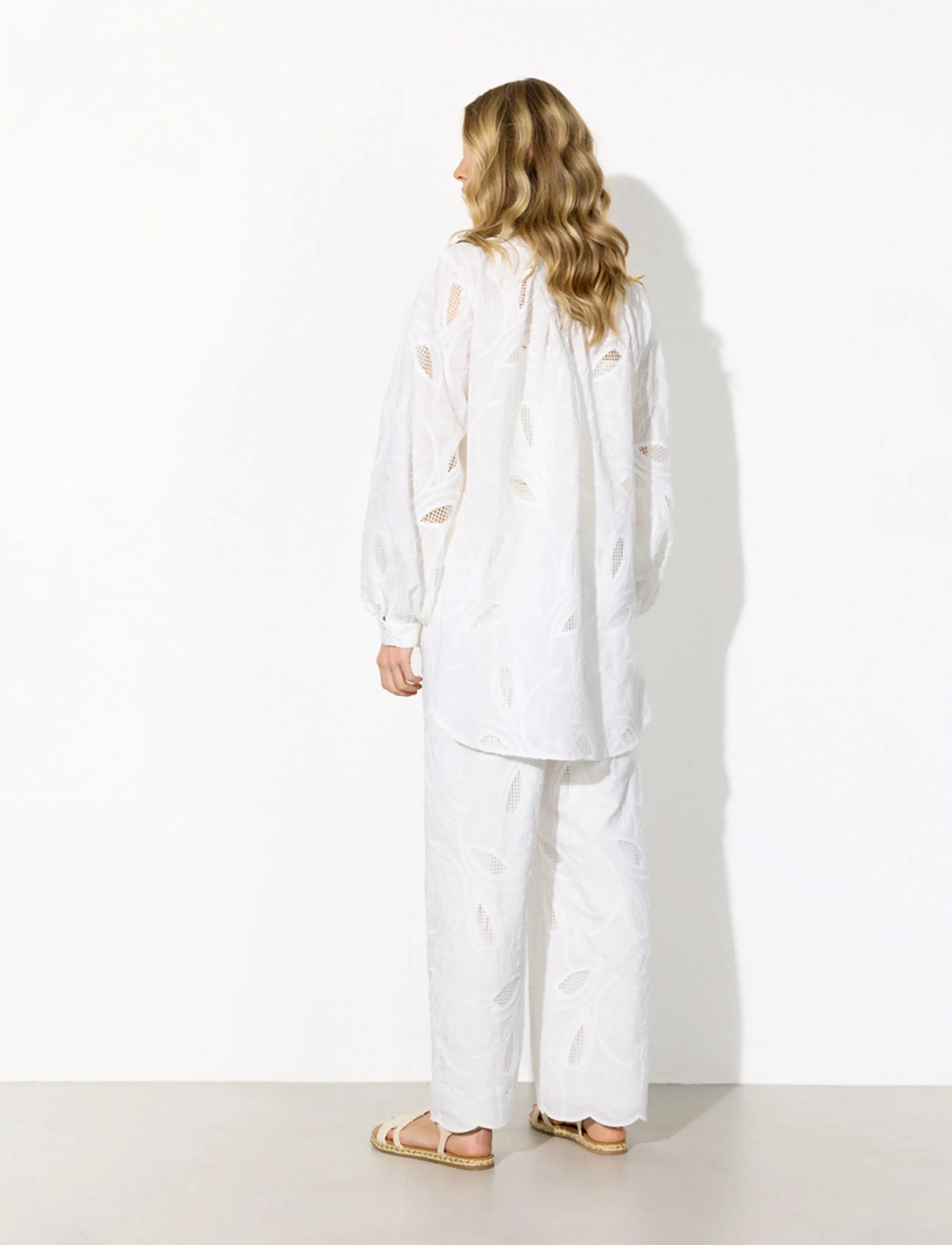 Hunkøn - Orla Trousers - hose mit geradem bein - white - 4