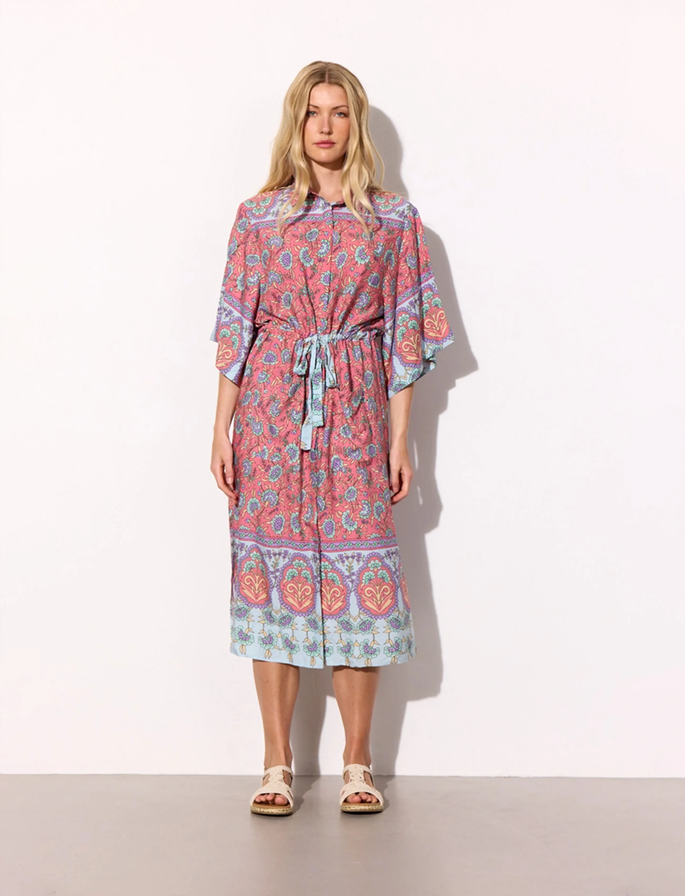 Hunkøn Helene Kimono, Kvinder, Printet Kimono Kjole, Multi/mønstret, Str: S