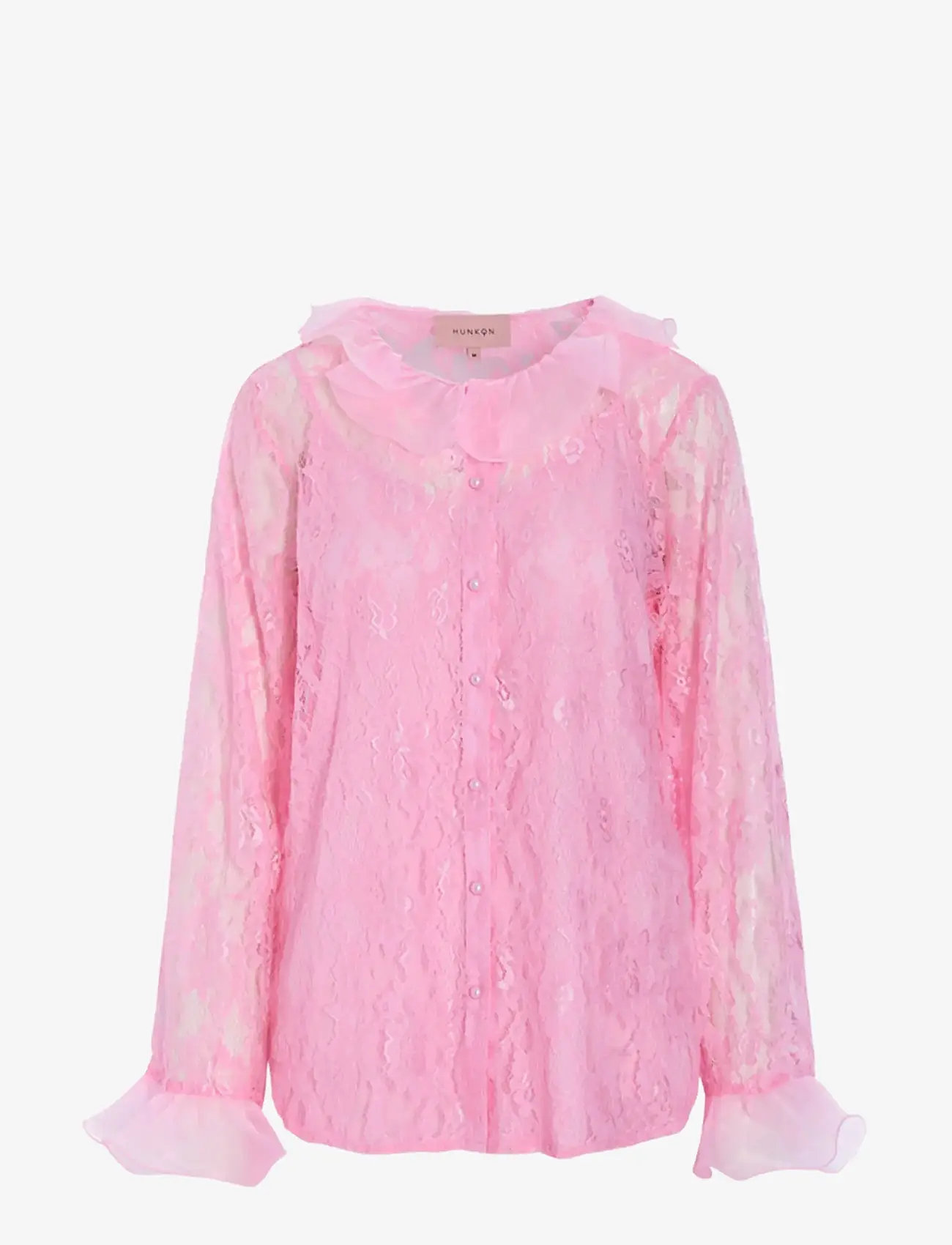 Hunkøn - Rosanne Shirt - langærmede skjorter - pink - 1