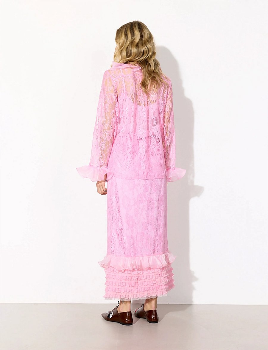 Hunkøn - Rosanne Shirt - langærmede skjorter - pink - 5