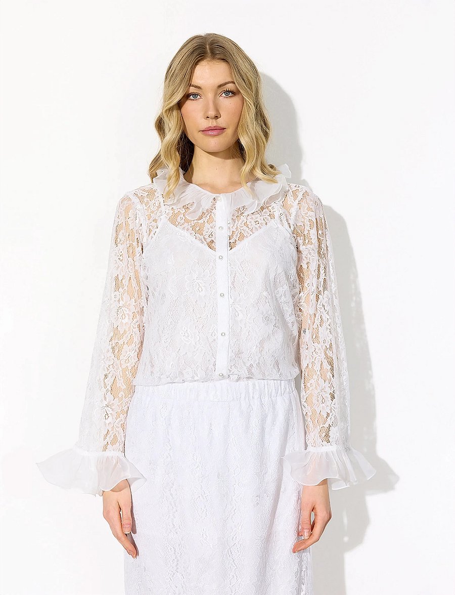 Hunkøn - Rosanne Shirt - langærmede skjorter - white - 0