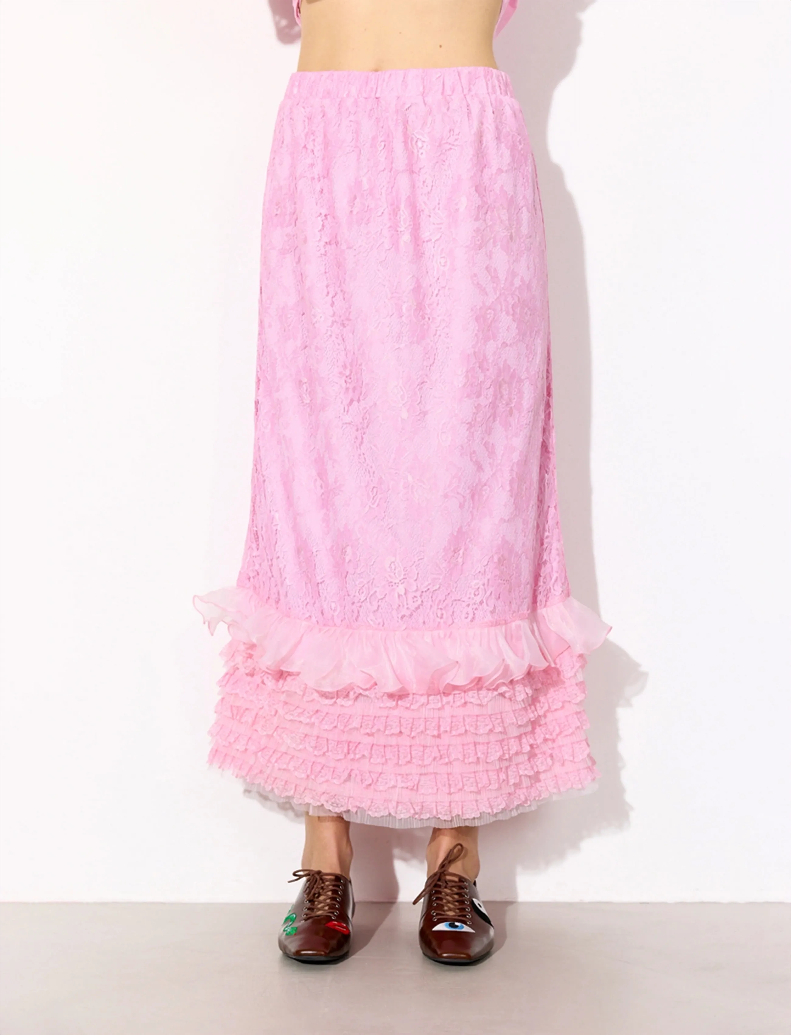 Hunkøn Rosanne skirt - Maxi Röcke - PINK / pink/rose