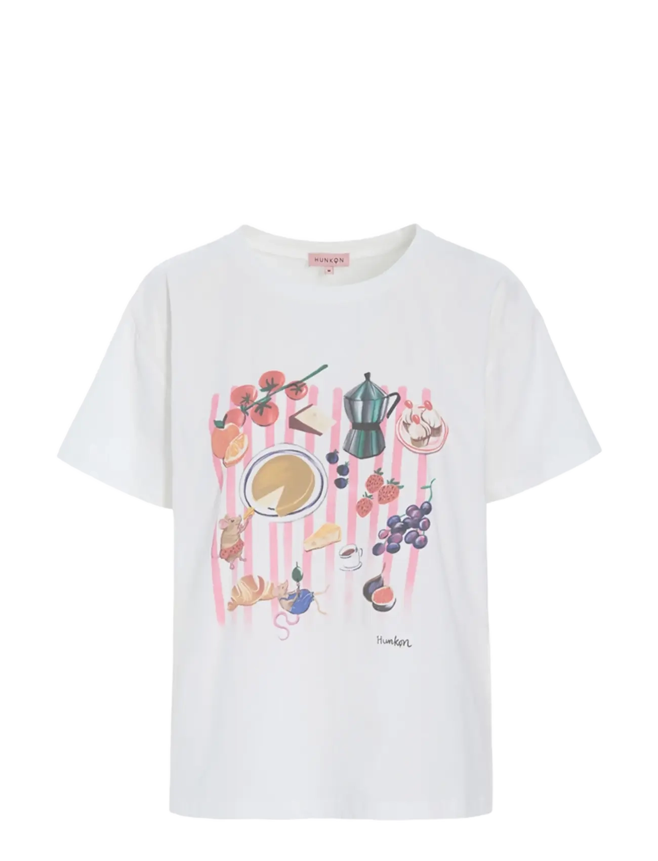 HUNKØN Picnic T-Shirt Weiß - M - Damen