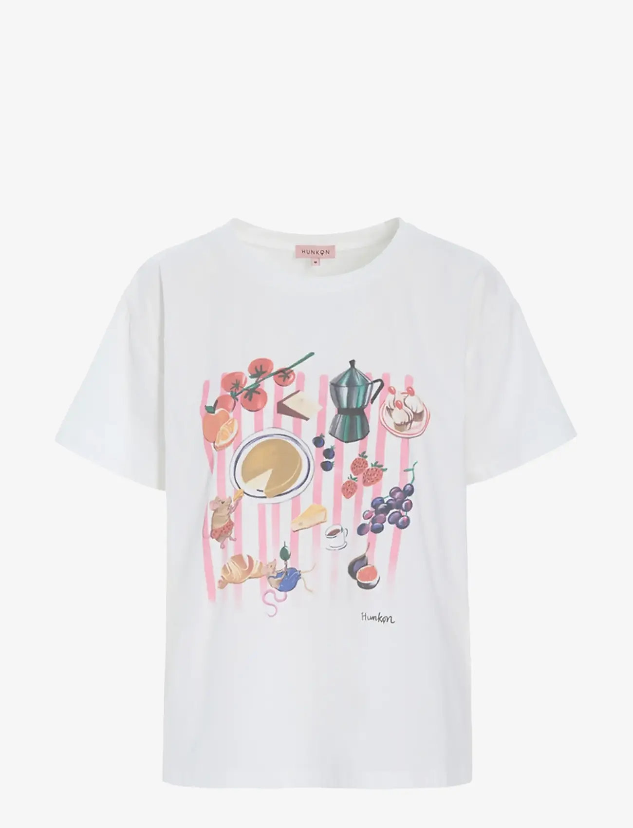 Hunkøn - Picnic T-shirt - t-särgid - white - 1