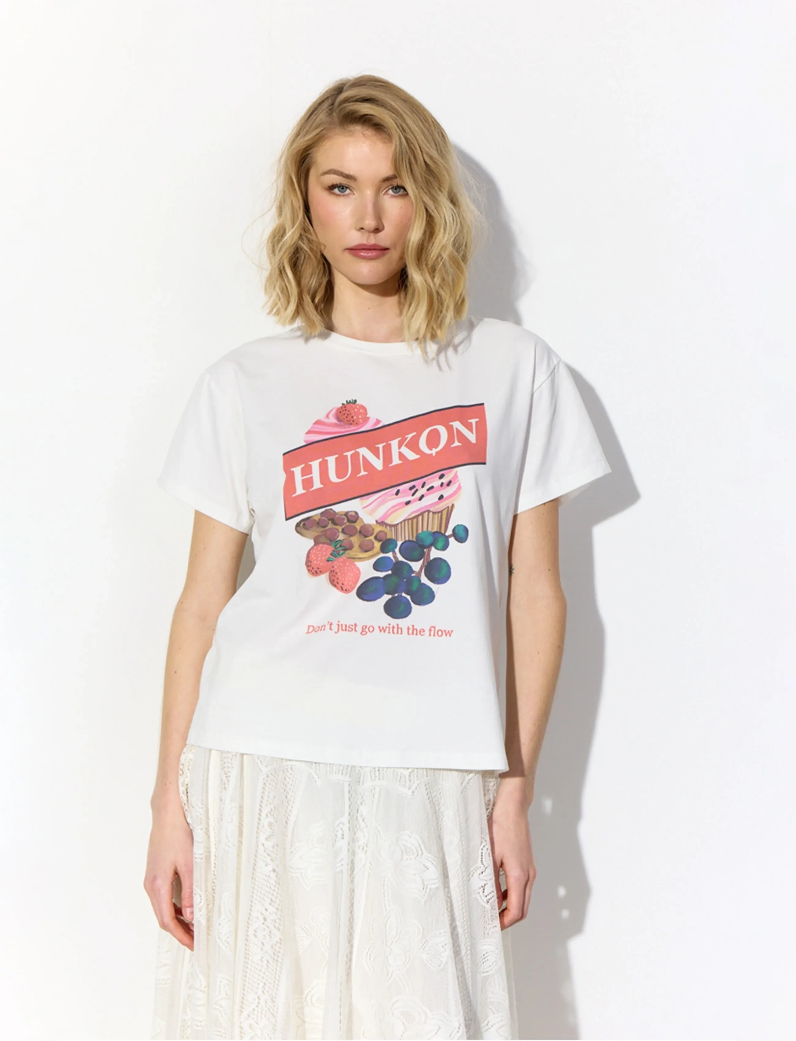 Hunkøn Sweet Treat T-Shirt, XXL, T-shirts & Oberteile, Weiß - Short-sleeved, Frauen
