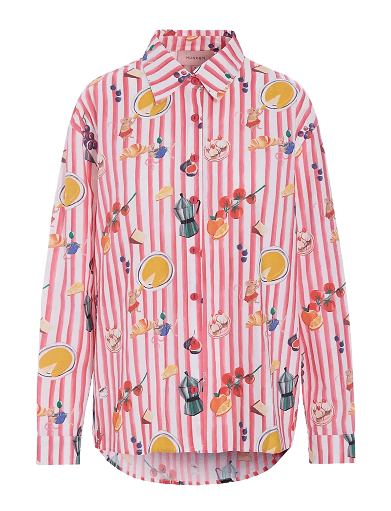 Hunkøn - Jess Shirt - langærmede skjorter - picnic art print - 1