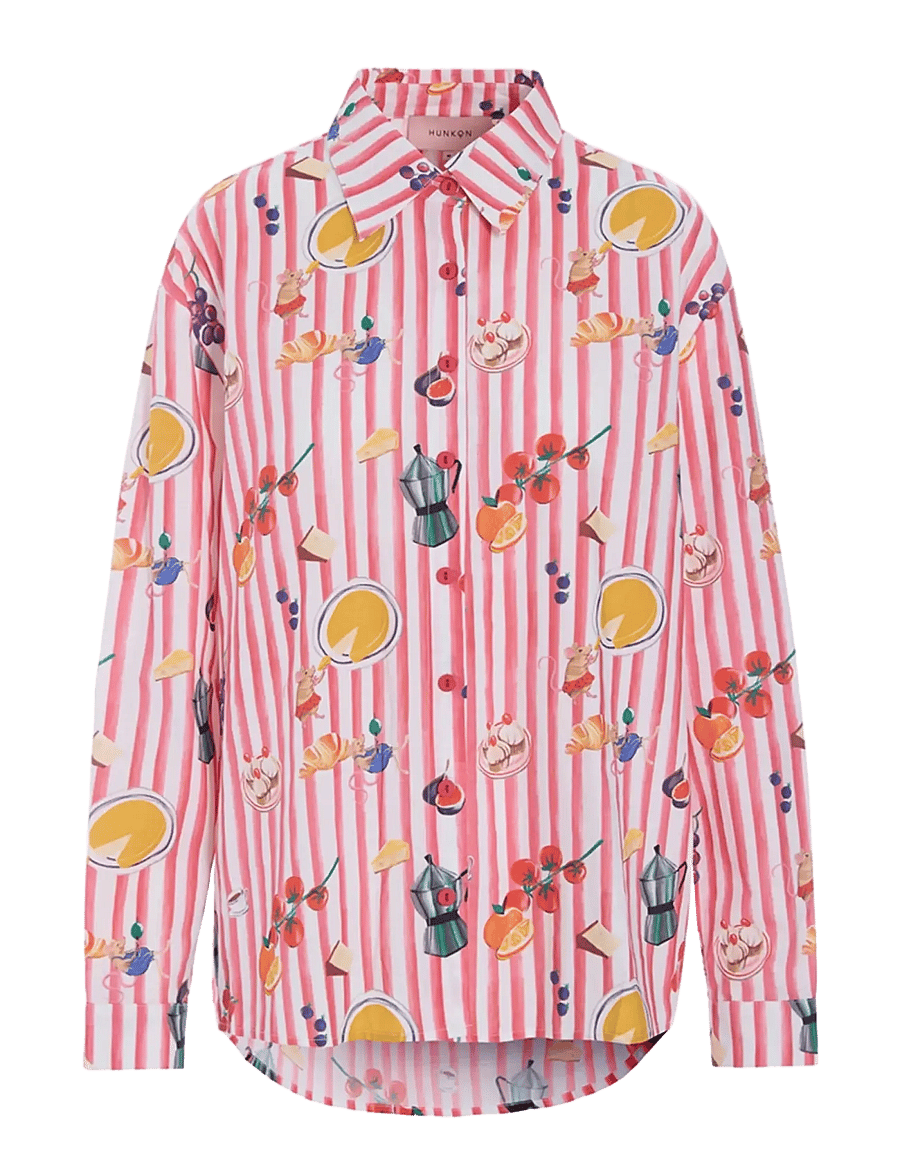 Hunkøn - Jess Shirt - krekli ar garām piedurknēm - picnic art print - 1