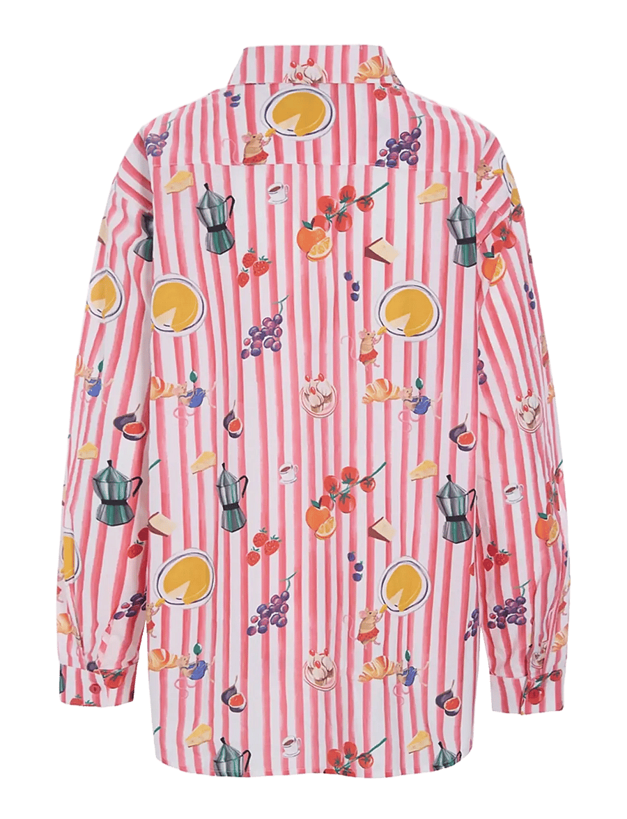 Hunkøn - Jess Shirt - krekli ar garām piedurknēm - picnic art print - 2