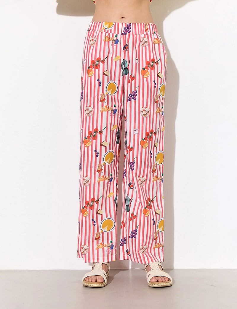 Hunkøn - Jess Trousers - bukser med lige ben - picnic art print - 3