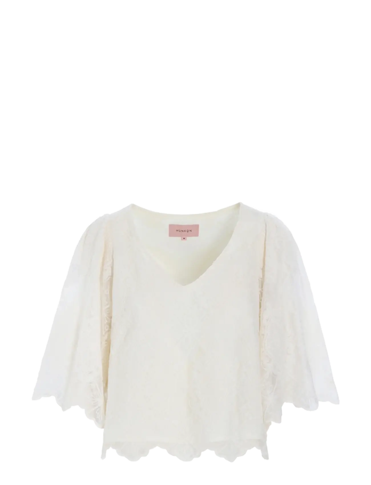 Hunkøn Lulu Lace Blouse - Bluser & Skjorter - CREAM LACE / cream