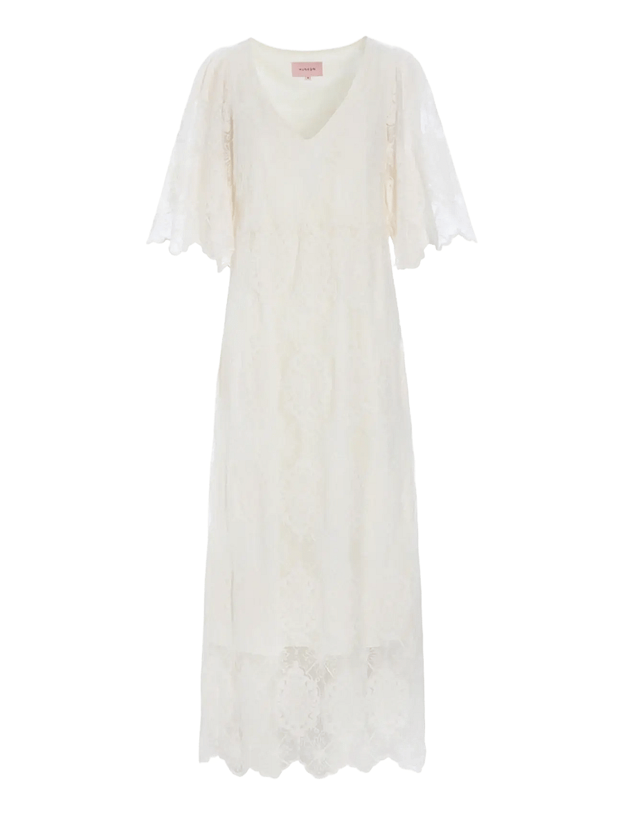 Hunkøn - Lulu Lace Dress - aftonklänningar - cream lace - 1