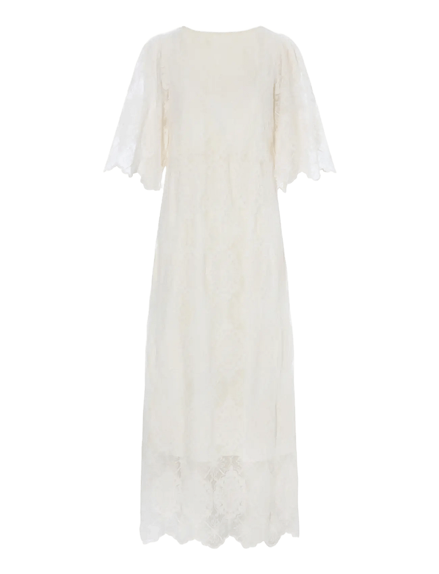 Hunkøn - Lulu Lace Dress - aftonklänningar - cream lace - 2