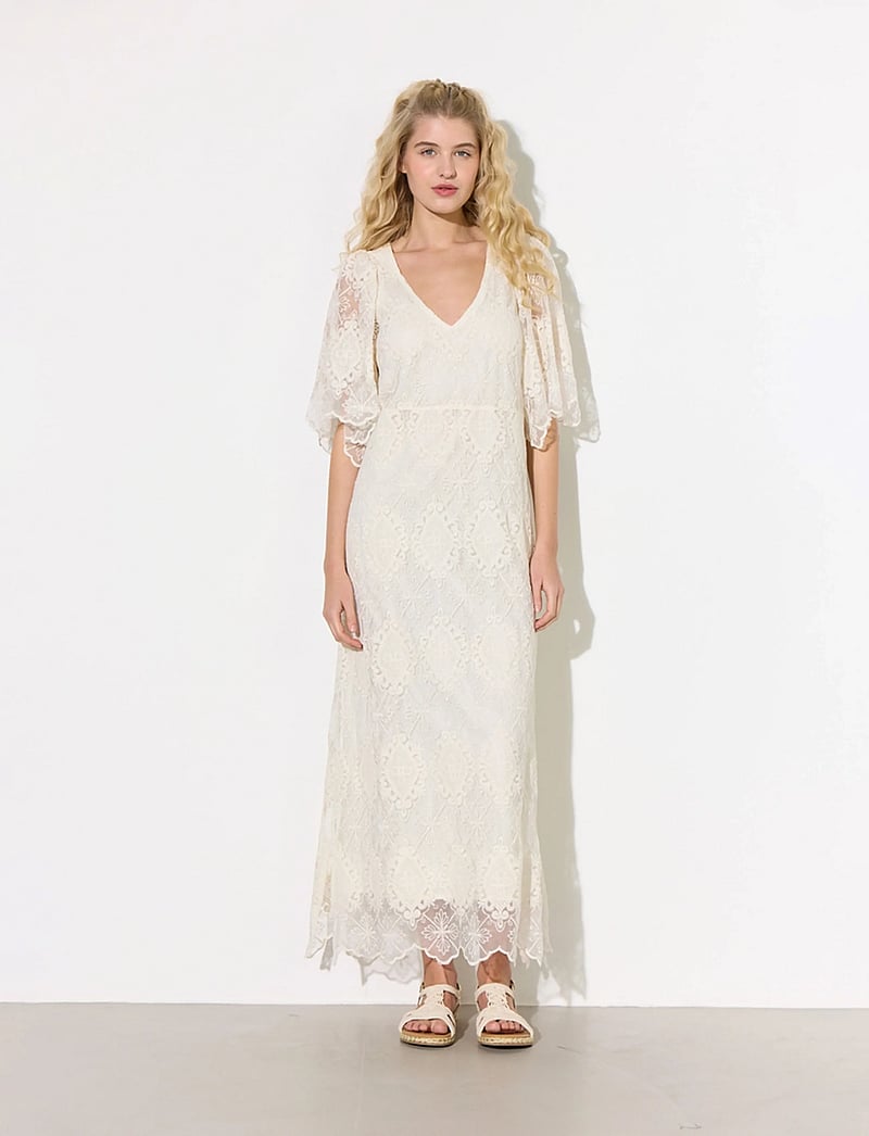 Hunkøn - Lulu Lace Dress - aftenkjoler - cream lace - 0