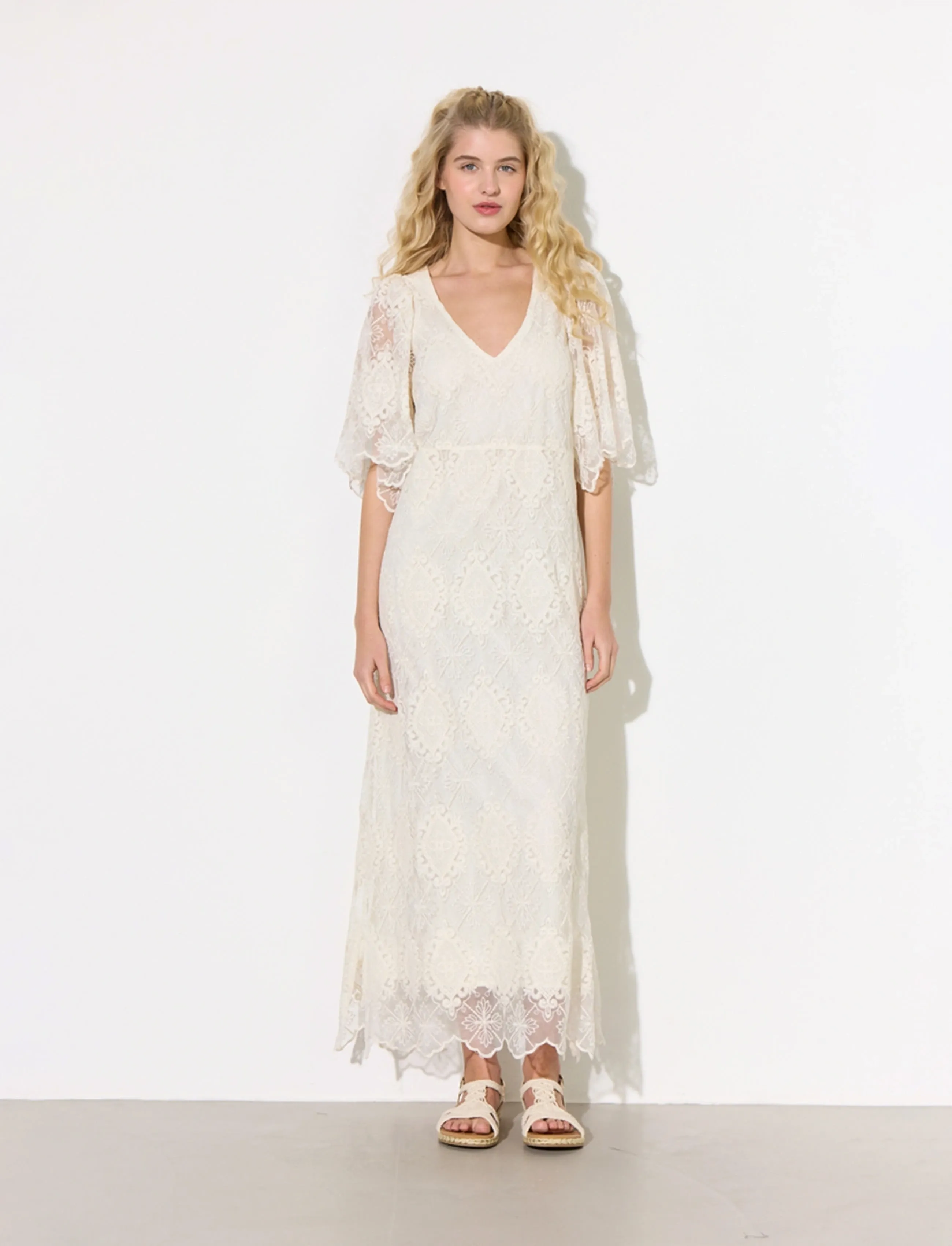 Hunkøn Lulu Lace Dress - Kjoler - CREAM LACE / cream