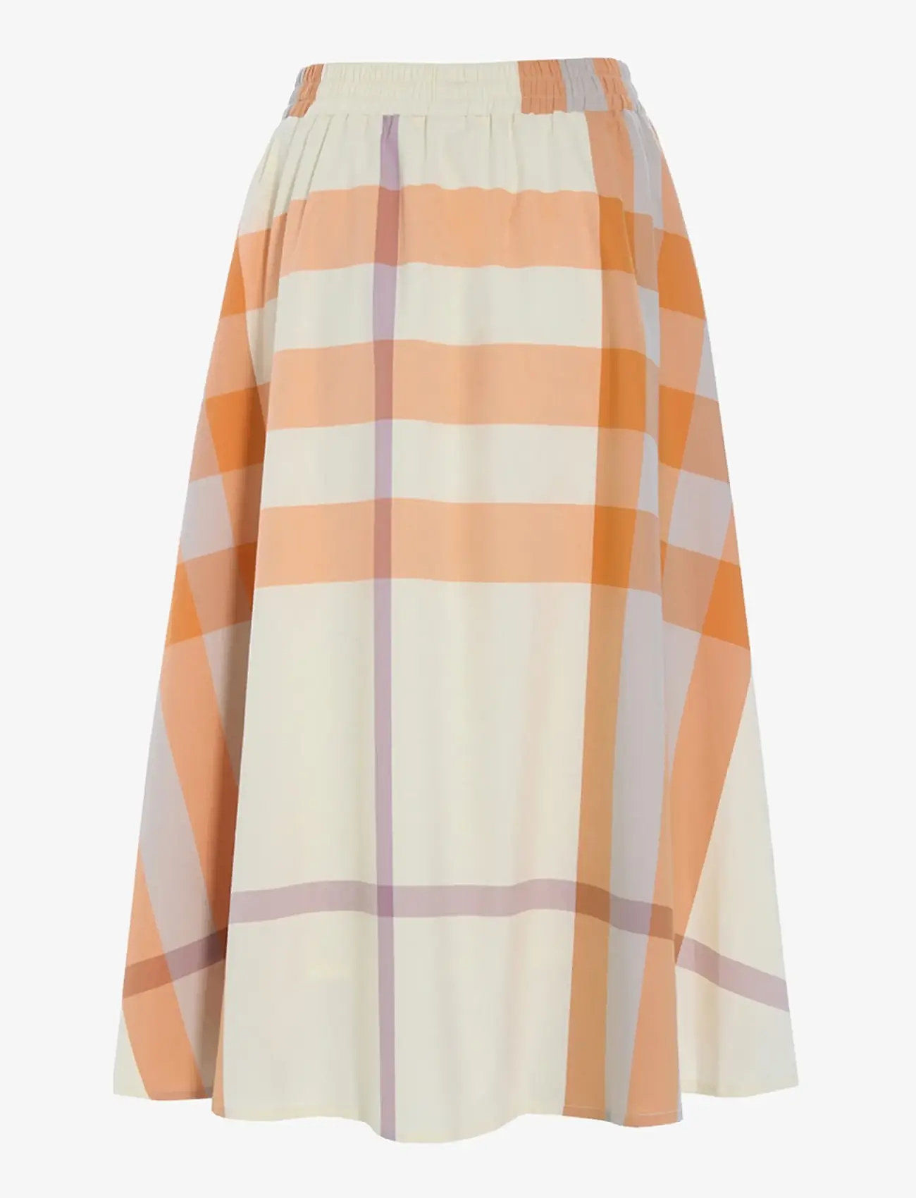 Hunkøn - Frankie Skirt - midi-röcke - orange checked - 2