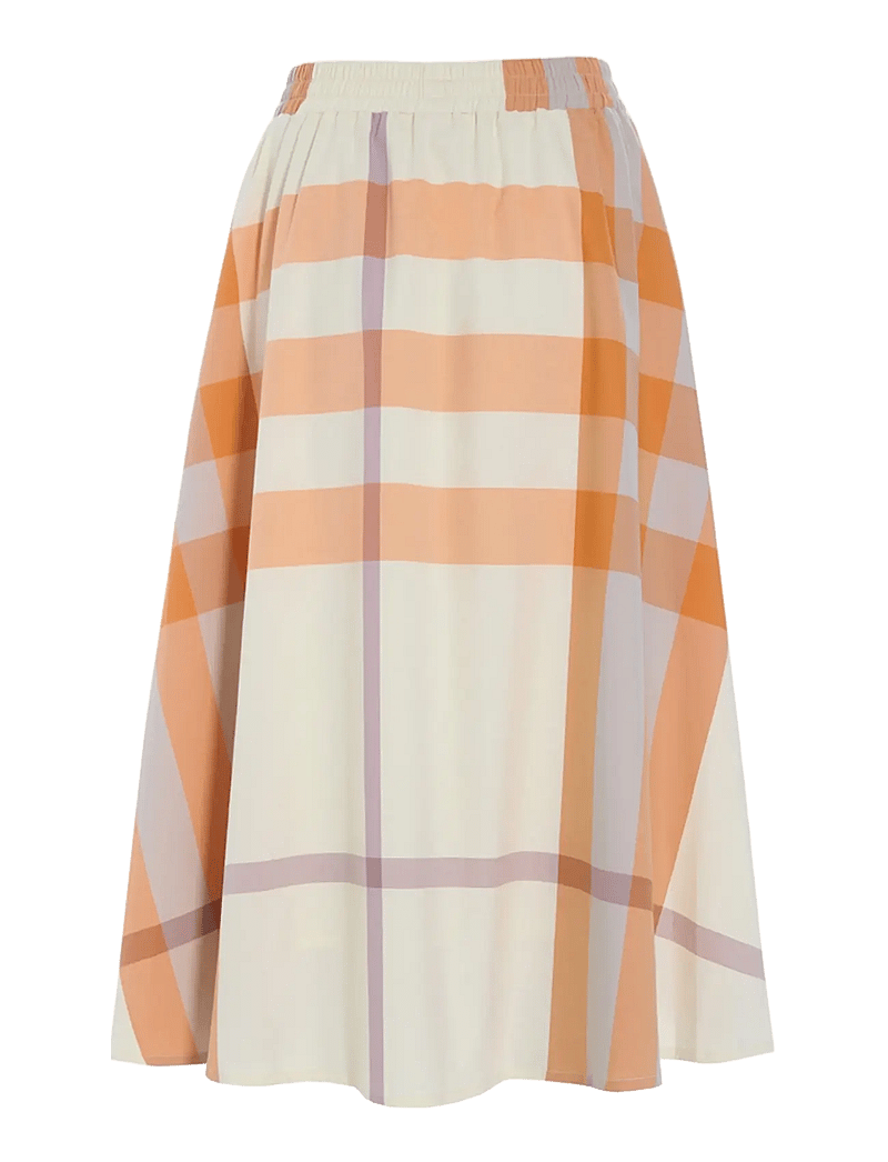 Hunkøn - Frankie Skirt - midi-röcke - orange checked - 2