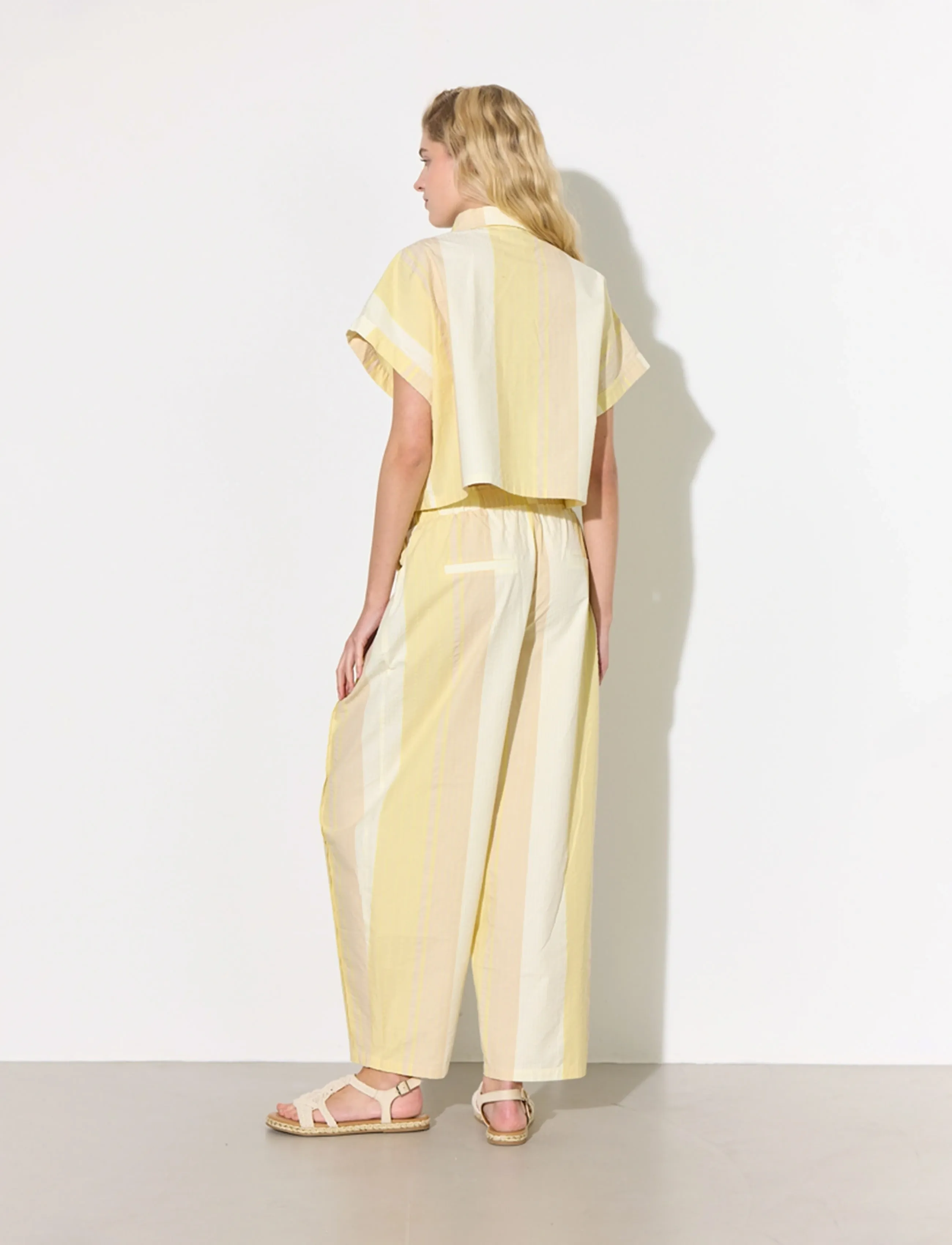 Hunkøn - Tilly Trousers - statinės formos kelnės - yellow - 4