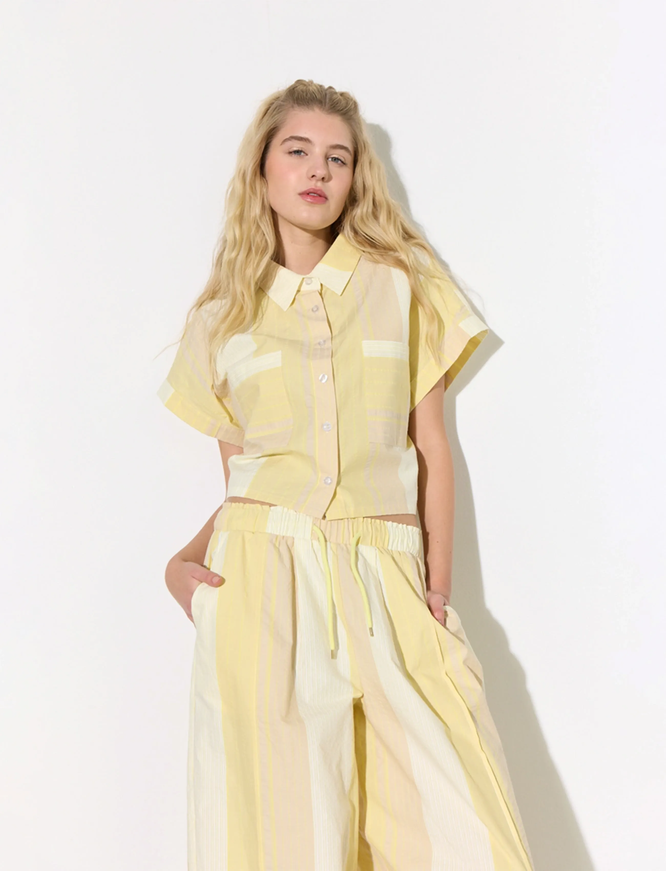 Hunkøn - Tilly Trousers - statinės formos kelnės - yellow - 5