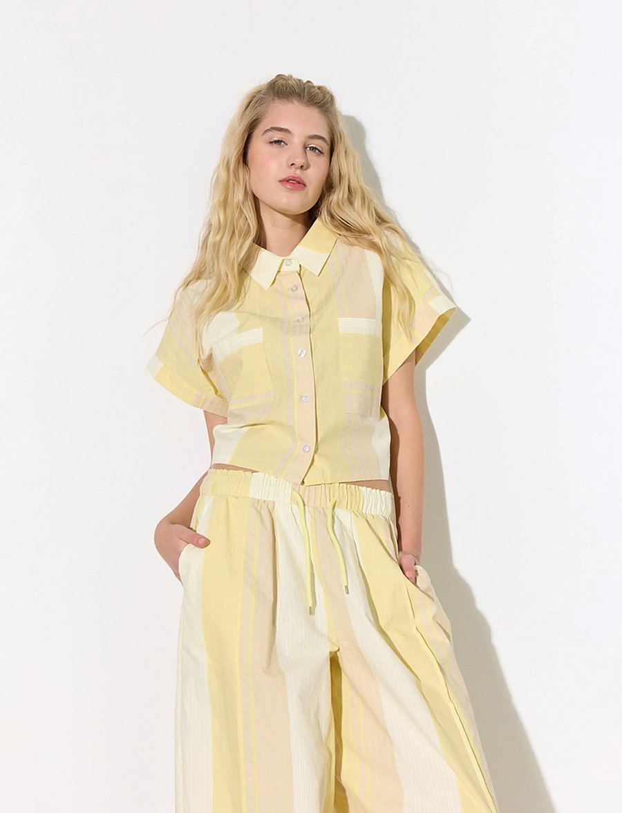 Hunkøn - Tilly Trousers - statinės formos kelnės - yellow - 5