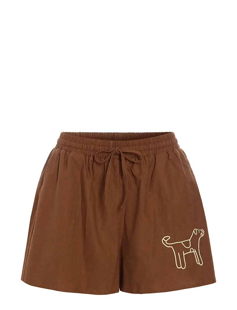 Hunkøn - Nina Shorts - hørshorts - brown - 1