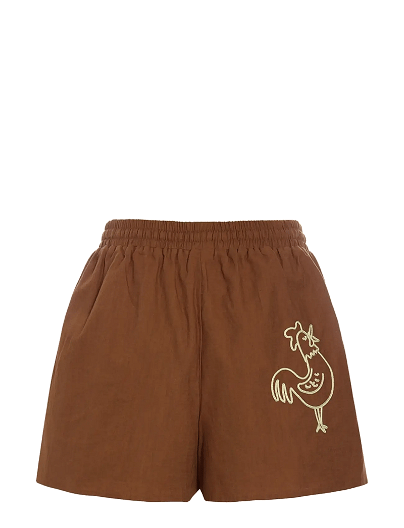 Hunkøn - Nina Shorts - hørshorts - brown - 2