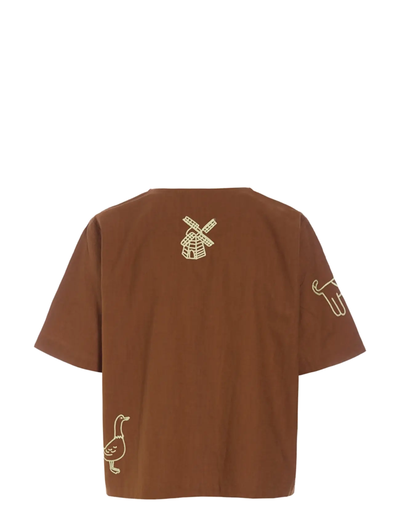Hunkøn - Nina Shirt - kurzärmlige hemden - brown - 2