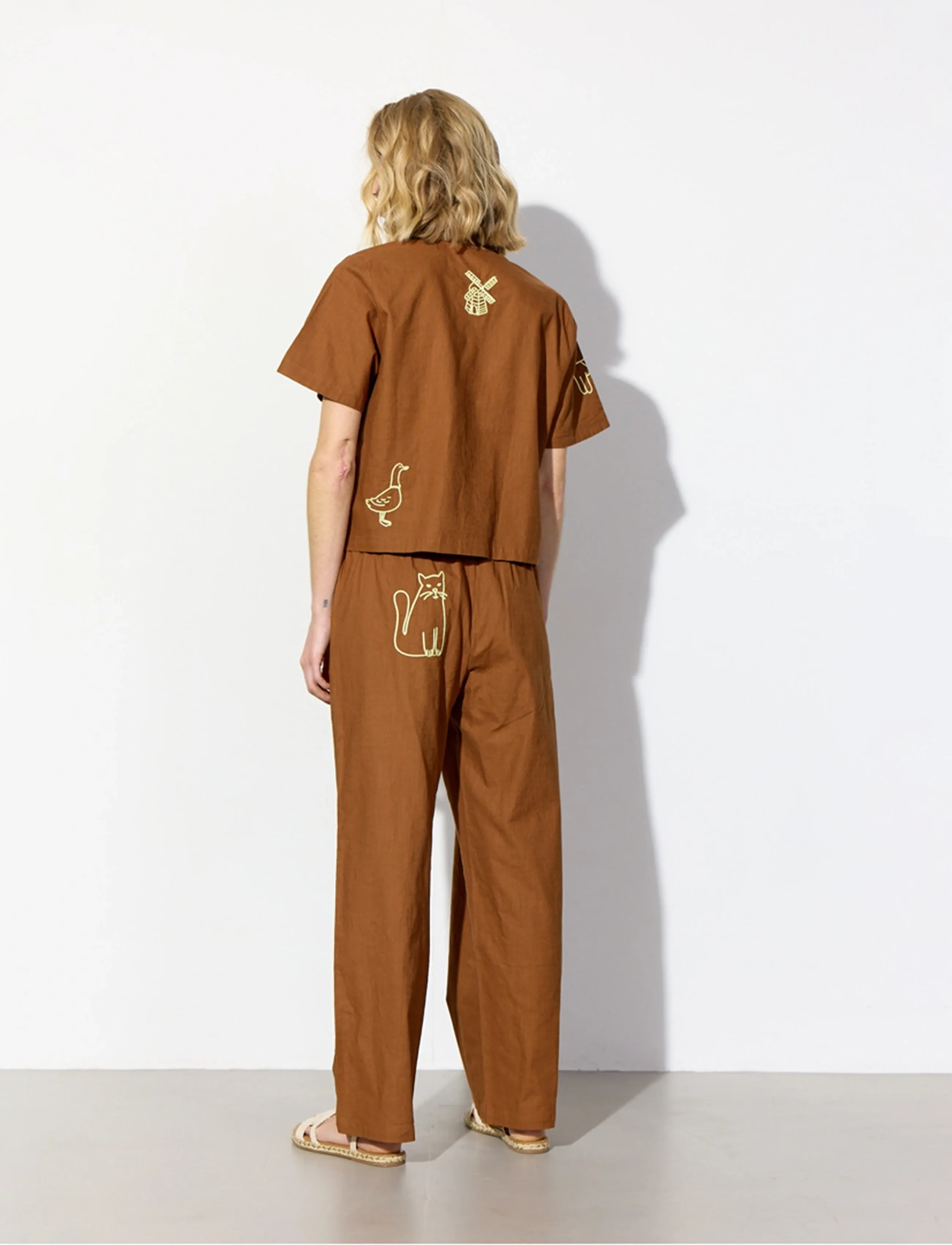 Hunkøn - Nina Shirt - kurzärmlige hemden - brown - 5
