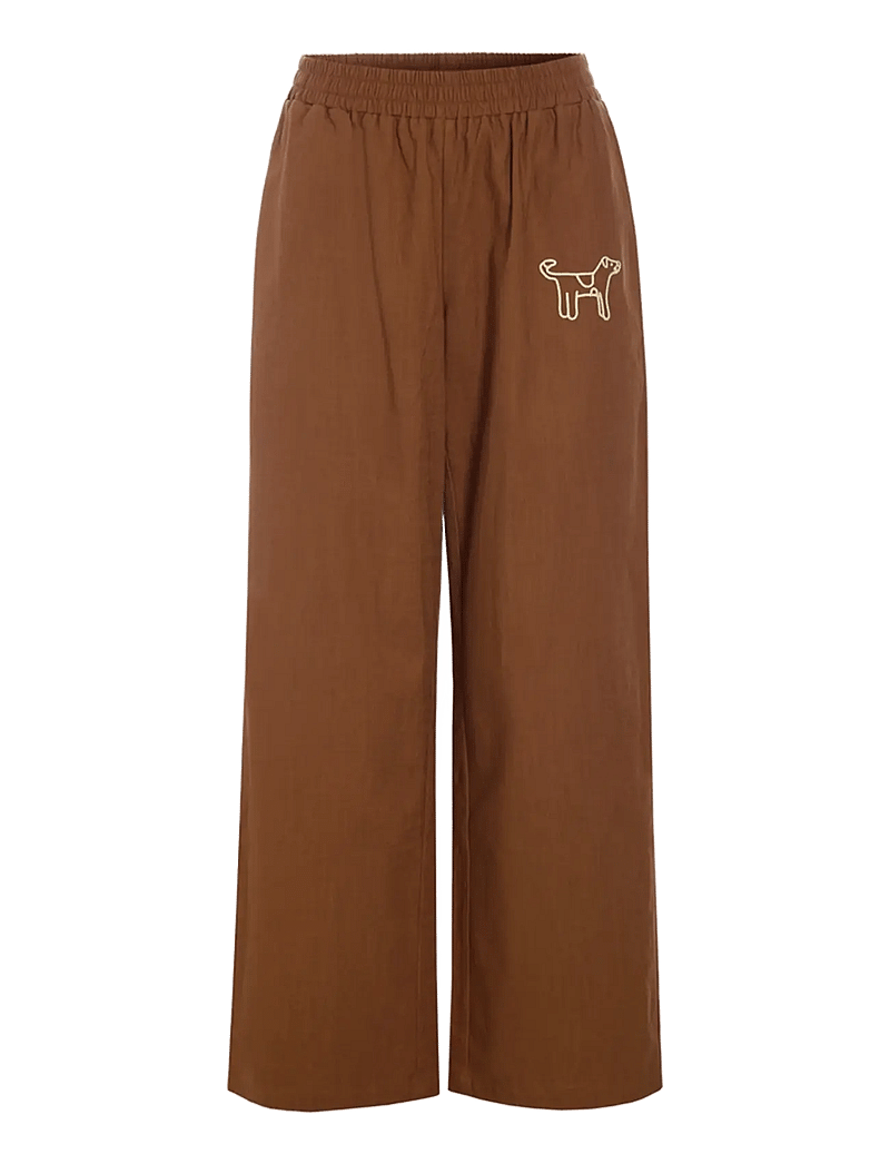 Hunkøn - Nina Trousers - hørbukser - brown - 1