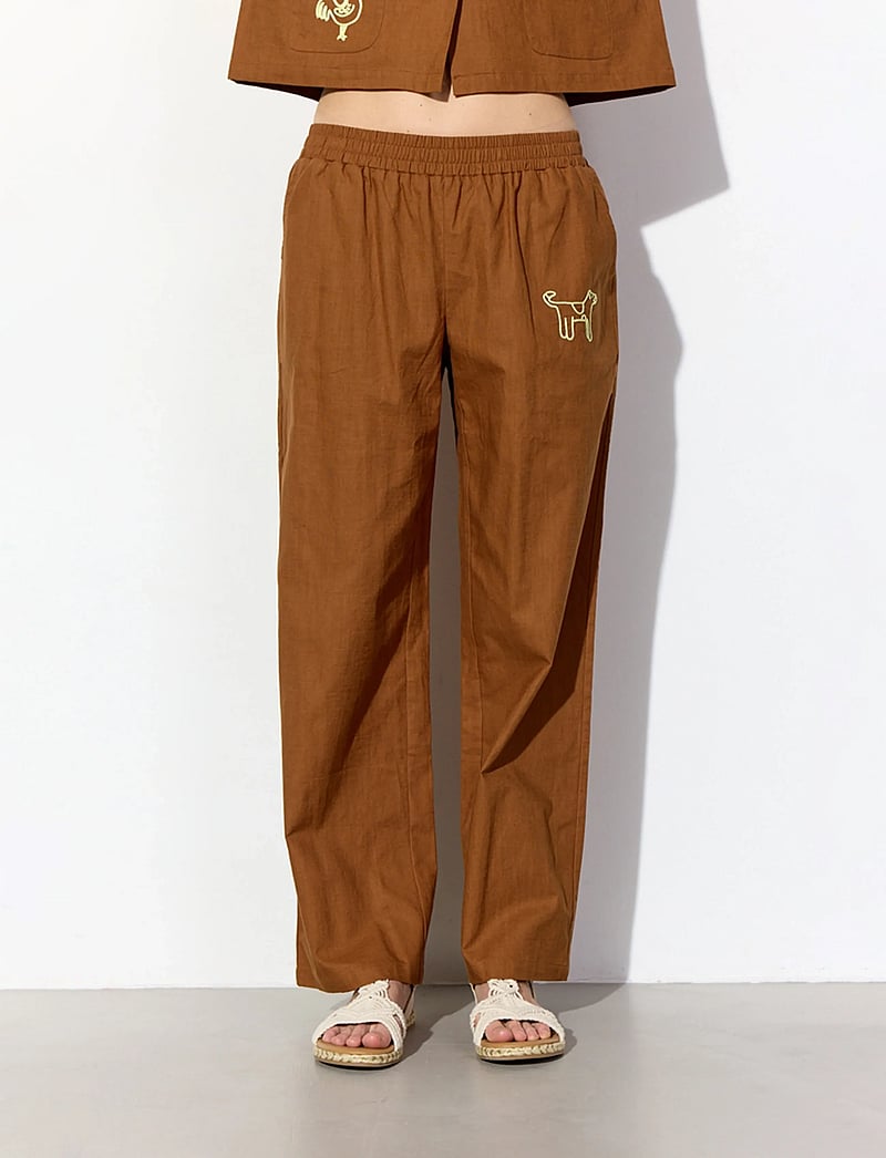 Hunkøn - Nina Trousers - hørbukser - brown - 3